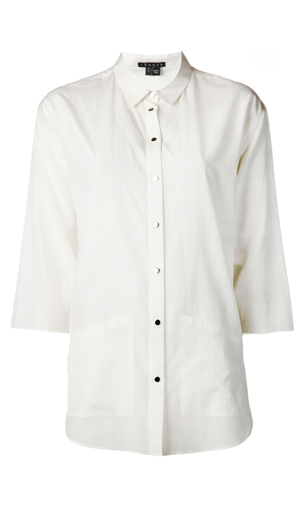 White button down blouse